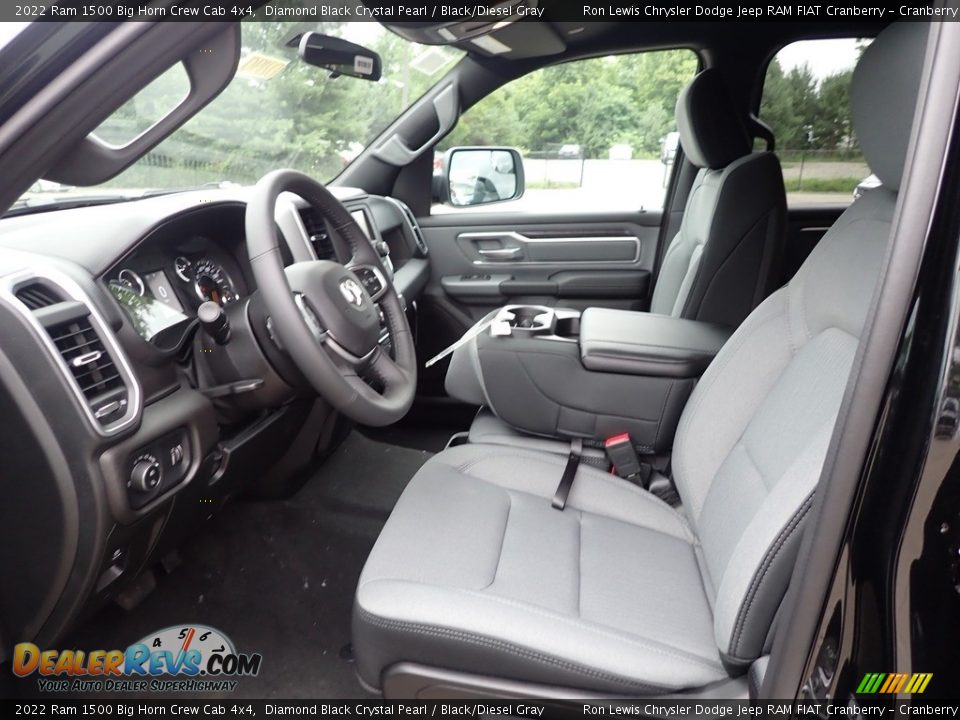 2022 Ram 1500 Big Horn Crew Cab 4x4 Diamond Black Crystal Pearl / Black/Diesel Gray Photo #13