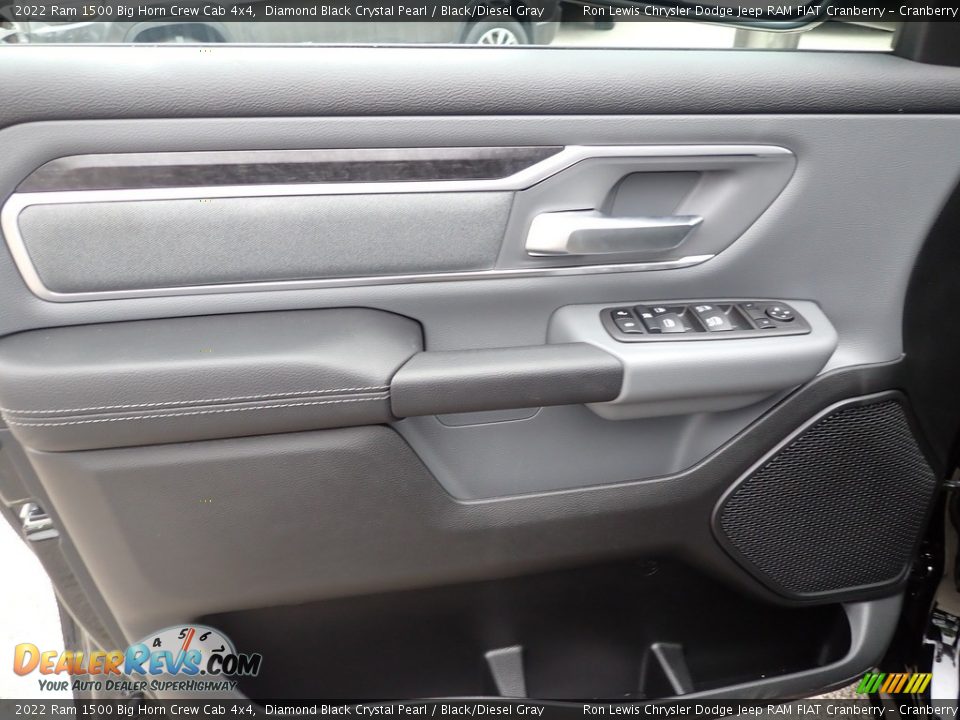 2022 Ram 1500 Big Horn Crew Cab 4x4 Diamond Black Crystal Pearl / Black/Diesel Gray Photo #14