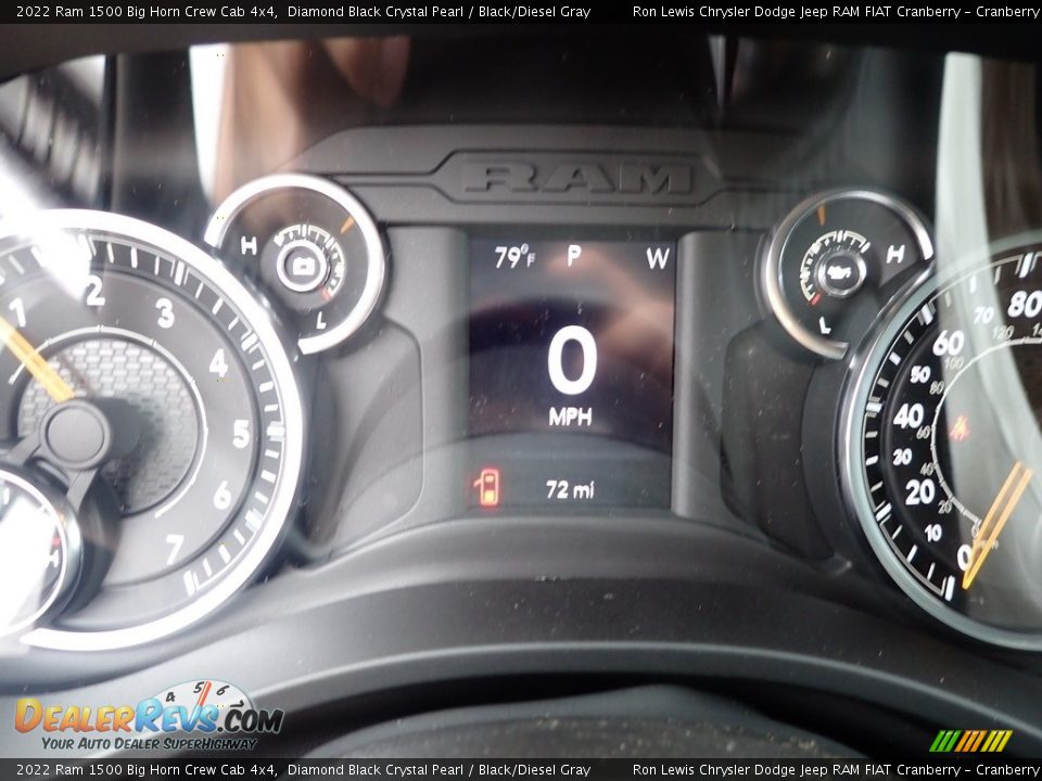 2022 Ram 1500 Big Horn Crew Cab 4x4 Diamond Black Crystal Pearl / Black/Diesel Gray Photo #15