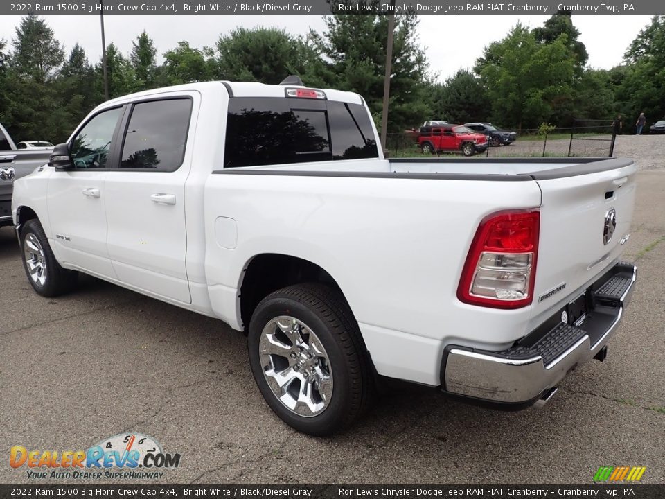 2022 Ram 1500 Big Horn Crew Cab 4x4 Bright White / Black/Diesel Gray Photo #3