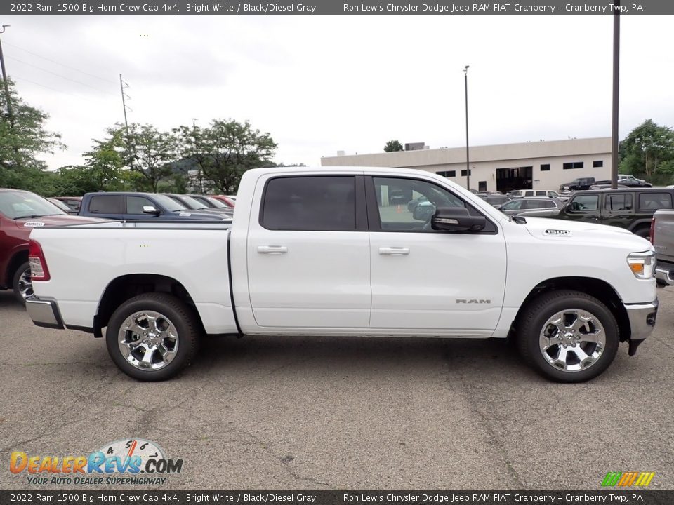 2022 Ram 1500 Big Horn Crew Cab 4x4 Bright White / Black/Diesel Gray Photo #7