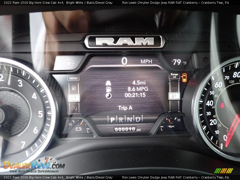 2022 Ram 1500 Big Horn Crew Cab 4x4 Bright White / Black/Diesel Gray Photo #16
