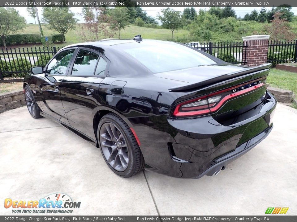 2022 Dodge Charger Scat Pack Plus Pitch Black / Black/Ruby Red Photo #3