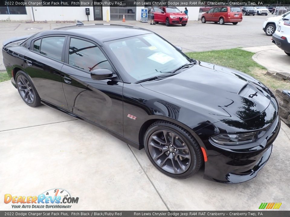 Front 3/4 View of 2022 Dodge Charger Scat Pack Plus Photo #7