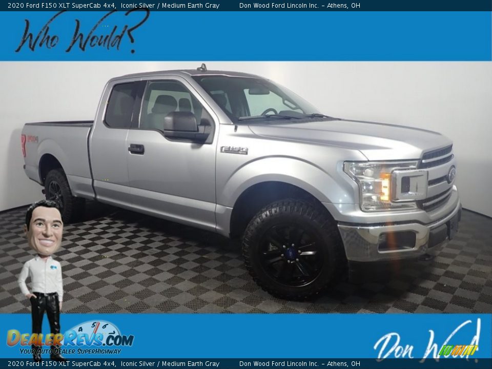 2020 Ford F150 XLT SuperCab 4x4 Iconic Silver / Medium Earth Gray Photo #1