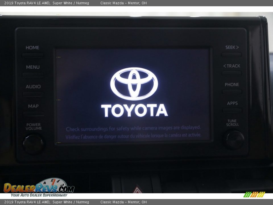 2019 Toyota RAV4 LE AWD Super White / Nutmeg Photo #9