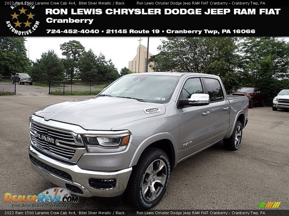 2022 Ram 1500 Laramie Crew Cab 4x4 Billet Silver Metallic / Black Photo #1