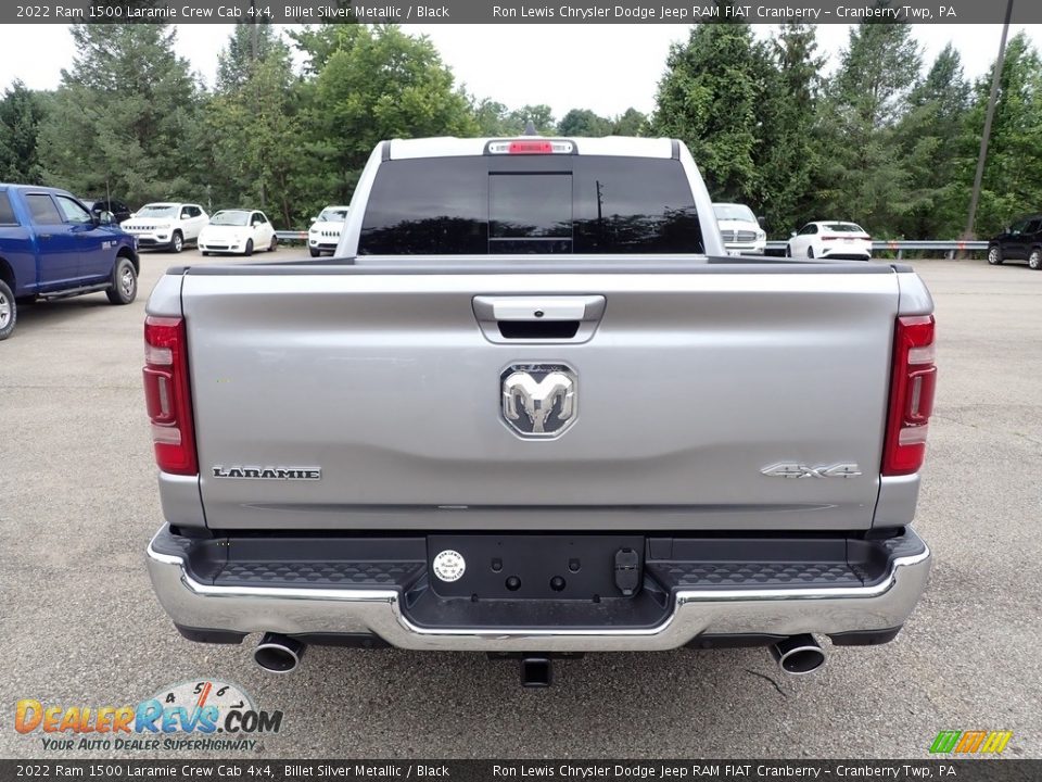 2022 Ram 1500 Laramie Crew Cab 4x4 Billet Silver Metallic / Black Photo #4