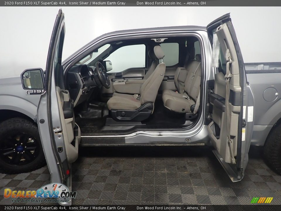 2020 Ford F150 XLT SuperCab 4x4 Iconic Silver / Medium Earth Gray Photo #34