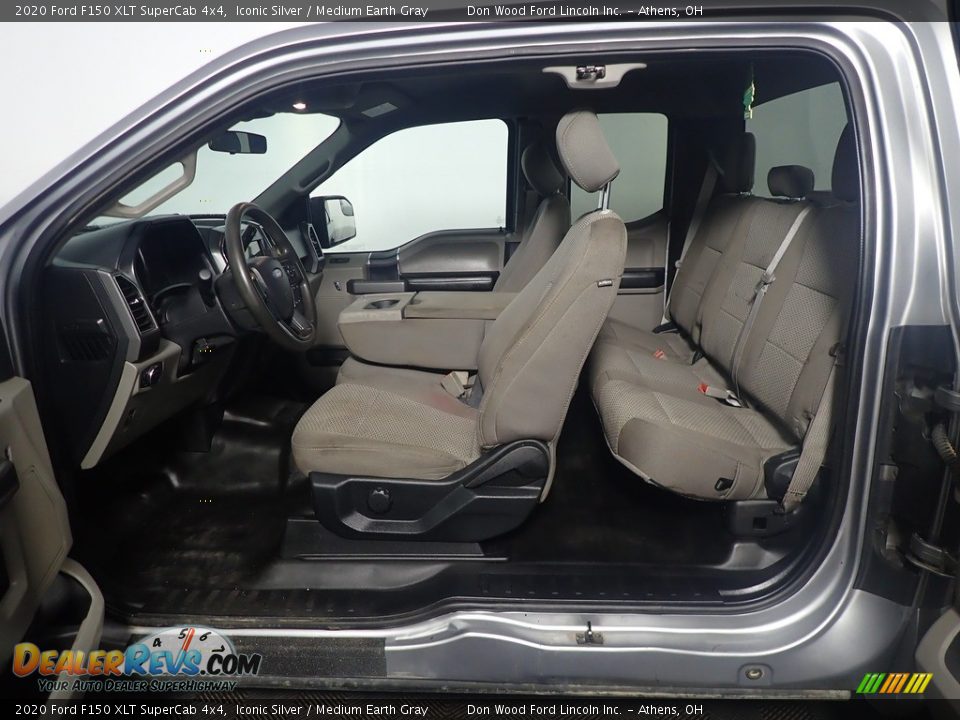 2020 Ford F150 XLT SuperCab 4x4 Iconic Silver / Medium Earth Gray Photo #35