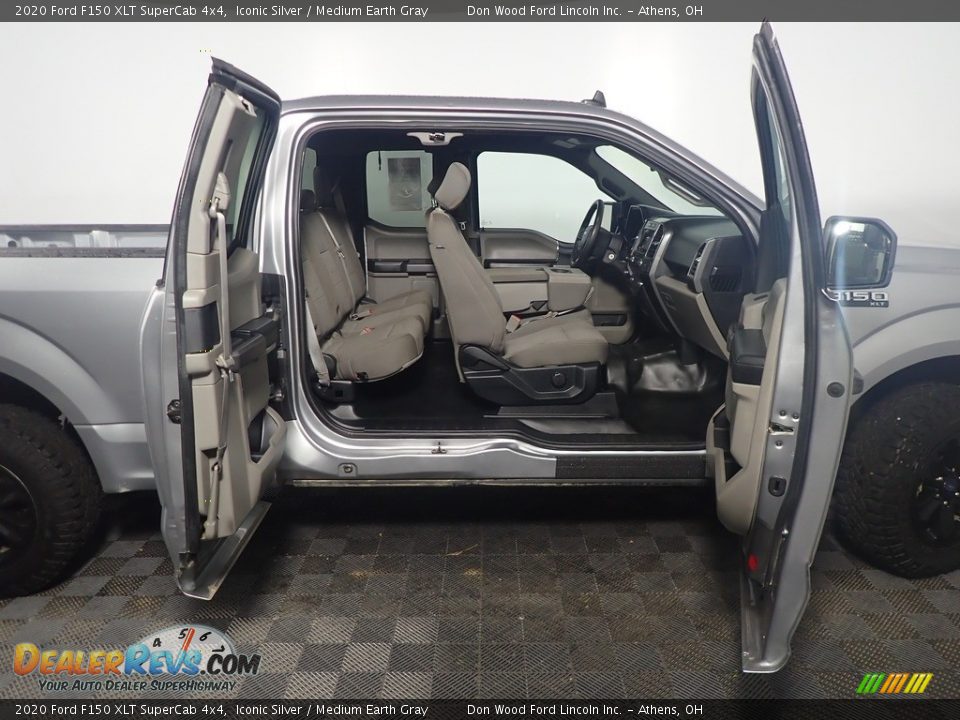 2020 Ford F150 XLT SuperCab 4x4 Iconic Silver / Medium Earth Gray Photo #36