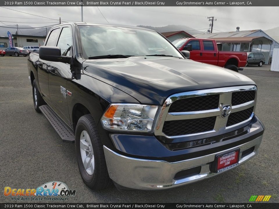 2019 Ram 1500 Classic Tradesman Crew Cab Brilliant Black Crystal Pearl / Black/Diesel Gray Photo #1