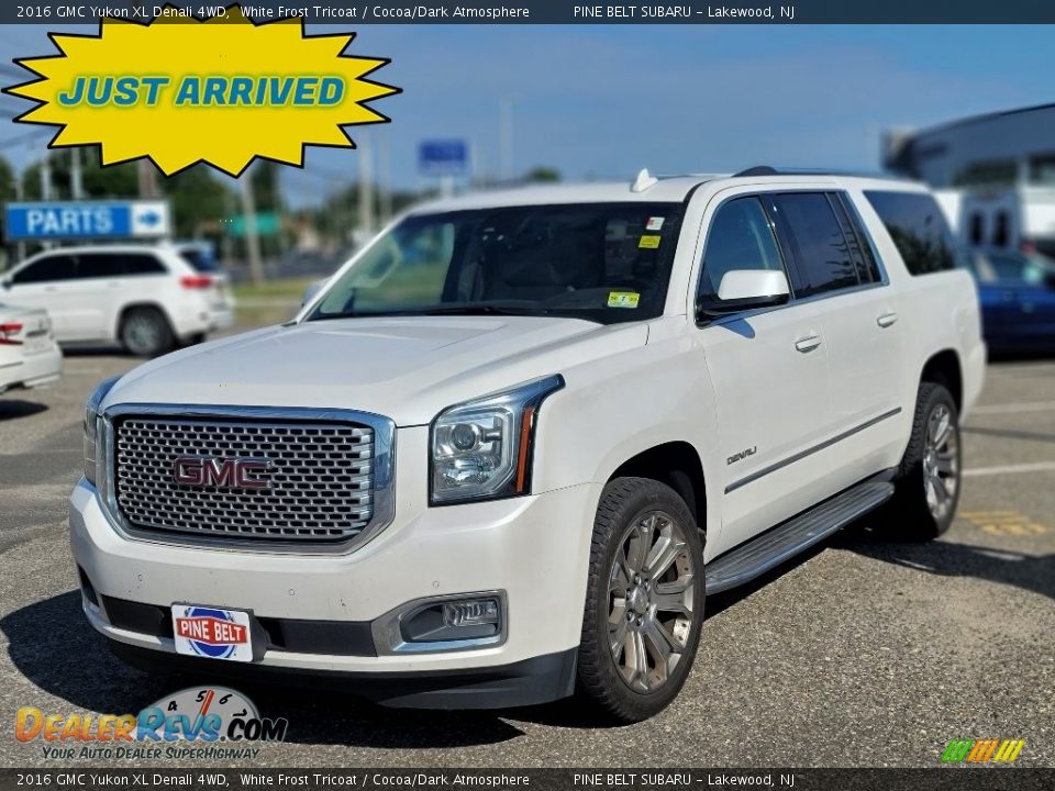 2016 GMC Yukon XL Denali 4WD White Frost Tricoat / Cocoa/Dark Atmosphere Photo #1