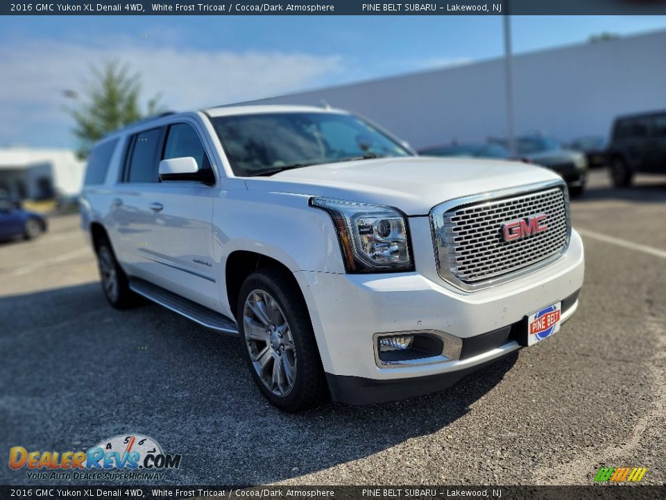 2016 GMC Yukon XL Denali 4WD White Frost Tricoat / Cocoa/Dark Atmosphere Photo #3