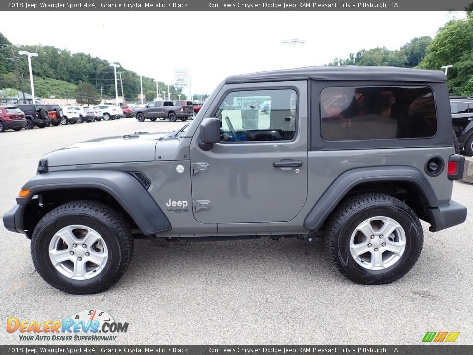 2018 Jeep Wrangler Sport 4x4 Granite Crystal Metallic / Black Photo #2