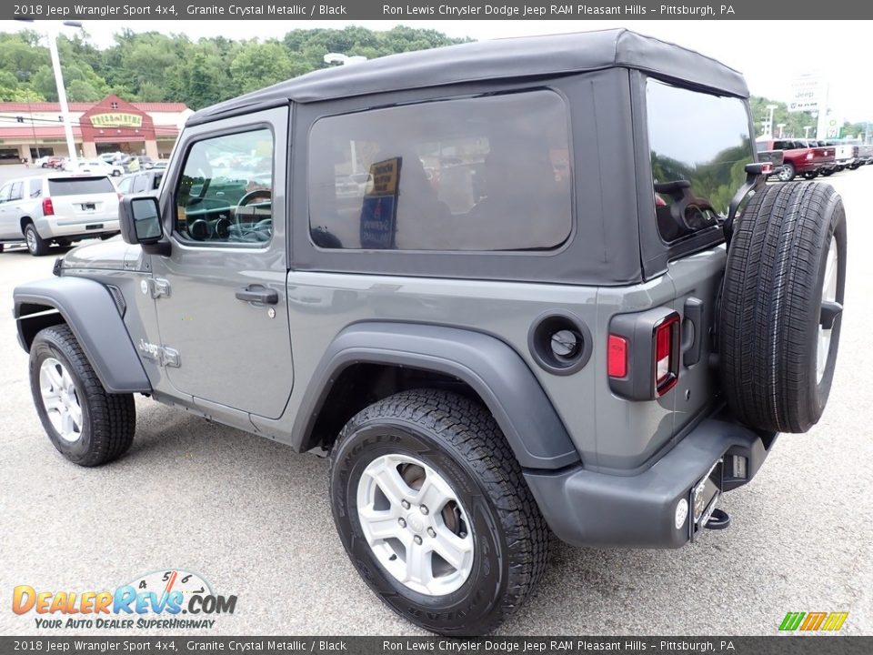 2018 Jeep Wrangler Sport 4x4 Granite Crystal Metallic / Black Photo #3