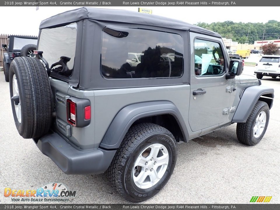 2018 Jeep Wrangler Sport 4x4 Granite Crystal Metallic / Black Photo #6