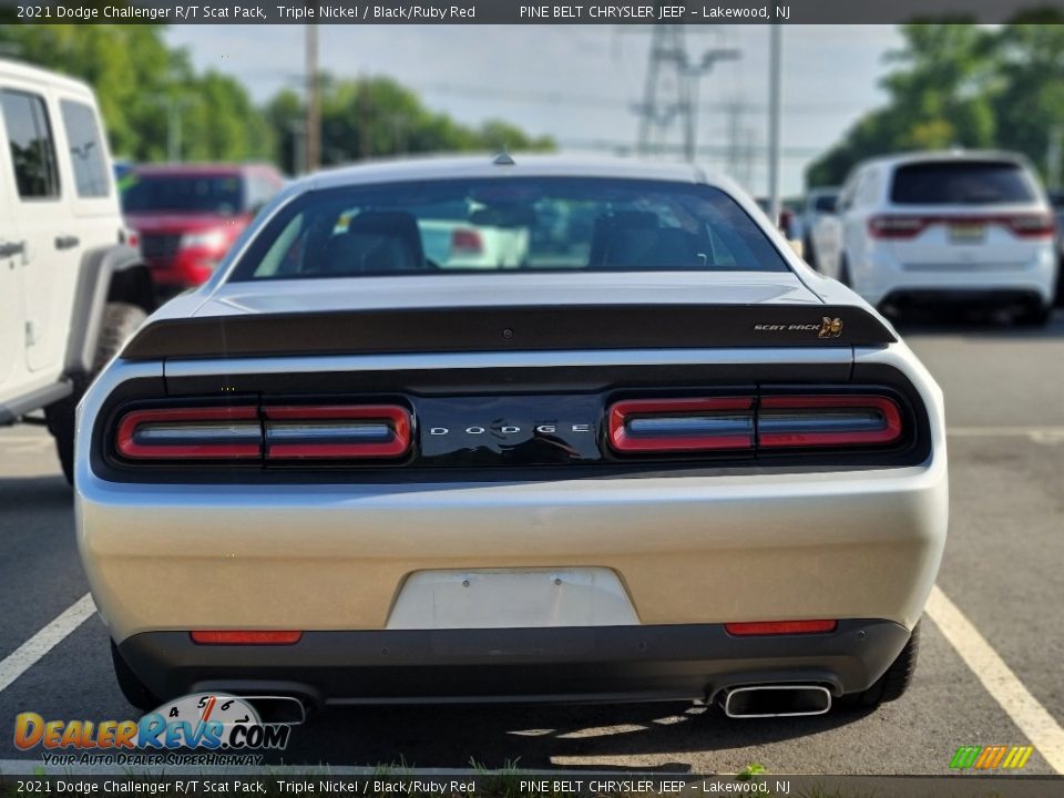 2021 Dodge Challenger R/T Scat Pack Triple Nickel / Black/Ruby Red Photo #7