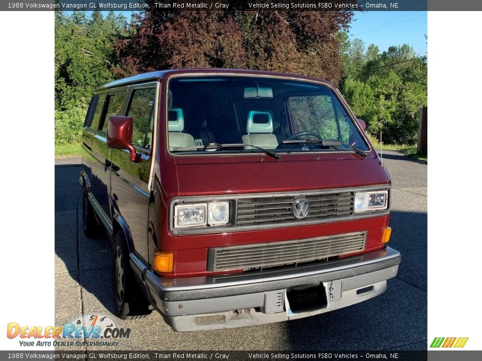 1988 Volkswagen Vanagon GL Wolfsburg Edition Titian Red Metallic / Gray Photo #2