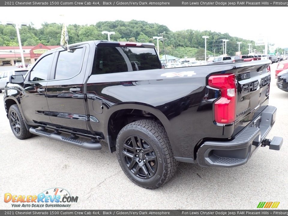 2021 Chevrolet Silverado 1500 Custom Crew Cab 4x4 Black / Gideon/Very Dark Atmosphere Photo #3