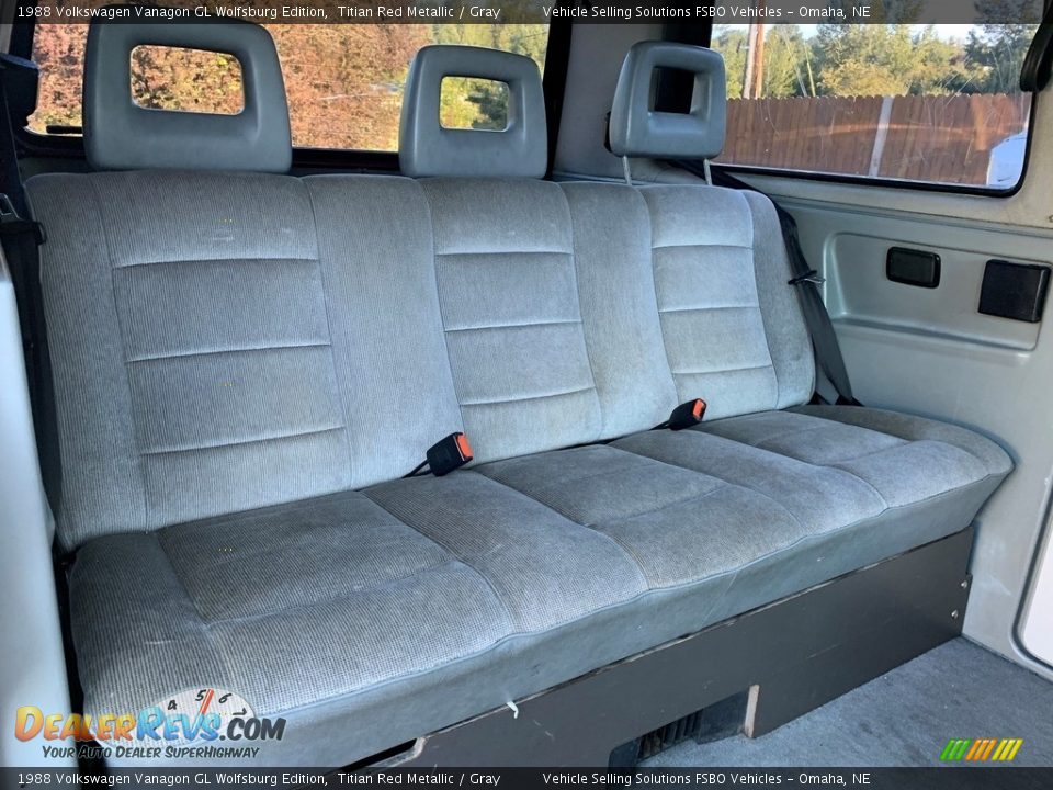 Rear Seat of 1988 Volkswagen Vanagon GL Wolfsburg Edition Photo #13