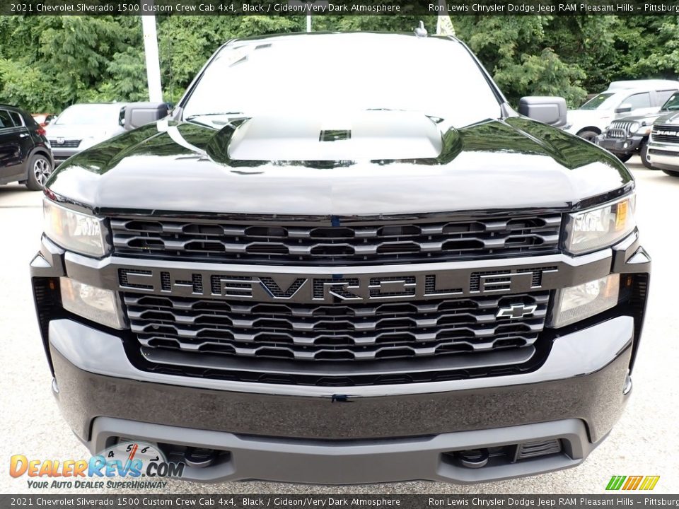 2021 Chevrolet Silverado 1500 Custom Crew Cab 4x4 Black / Gideon/Very Dark Atmosphere Photo #8