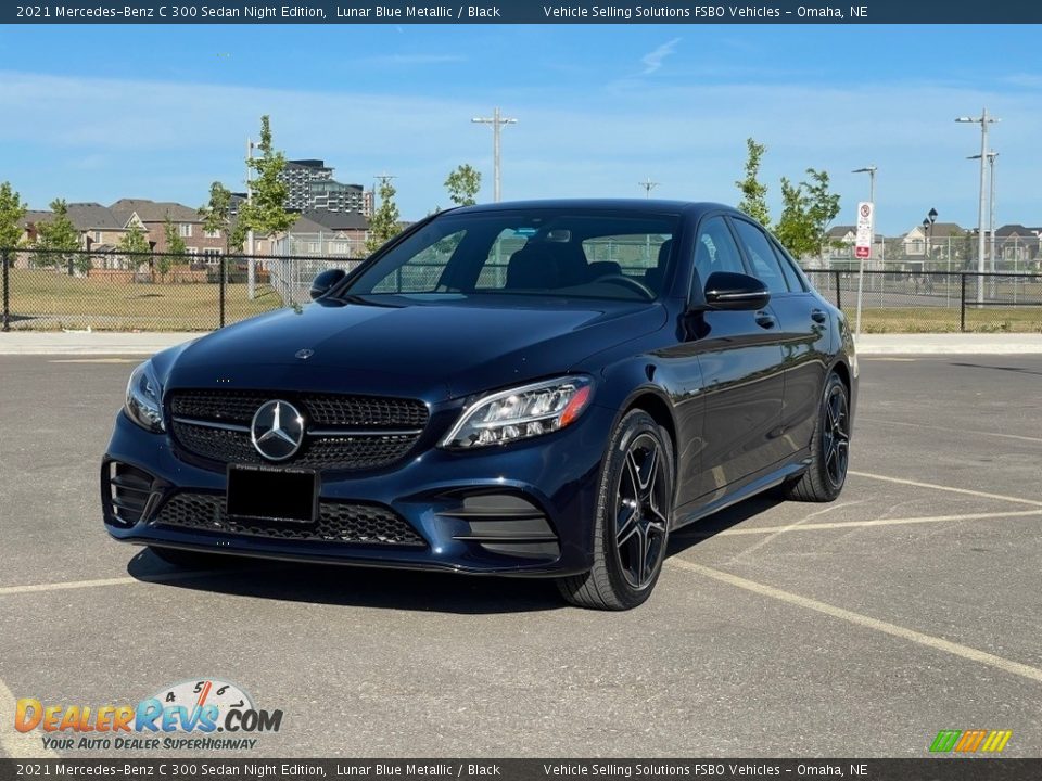 2021 Mercedes-Benz C 300 Sedan Night Edition Lunar Blue Metallic / Black Photo #2