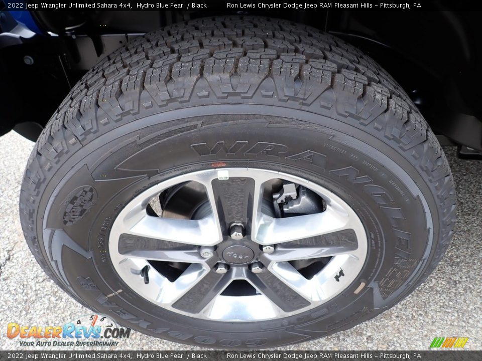 2022 Jeep Wrangler Unlimited Sahara 4x4 Hydro Blue Pearl / Black Photo #10