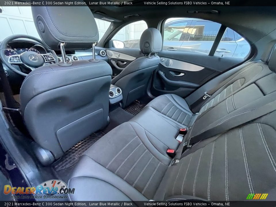 Rear Seat of 2021 Mercedes-Benz C 300 Sedan Night Edition Photo #13