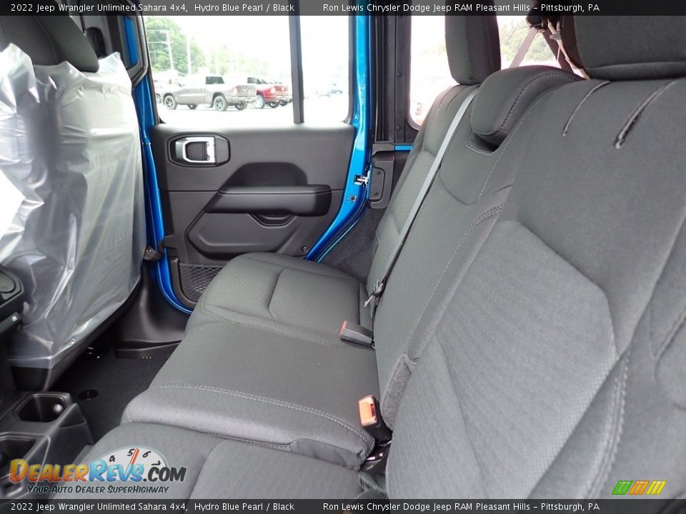 2022 Jeep Wrangler Unlimited Sahara 4x4 Hydro Blue Pearl / Black Photo #12