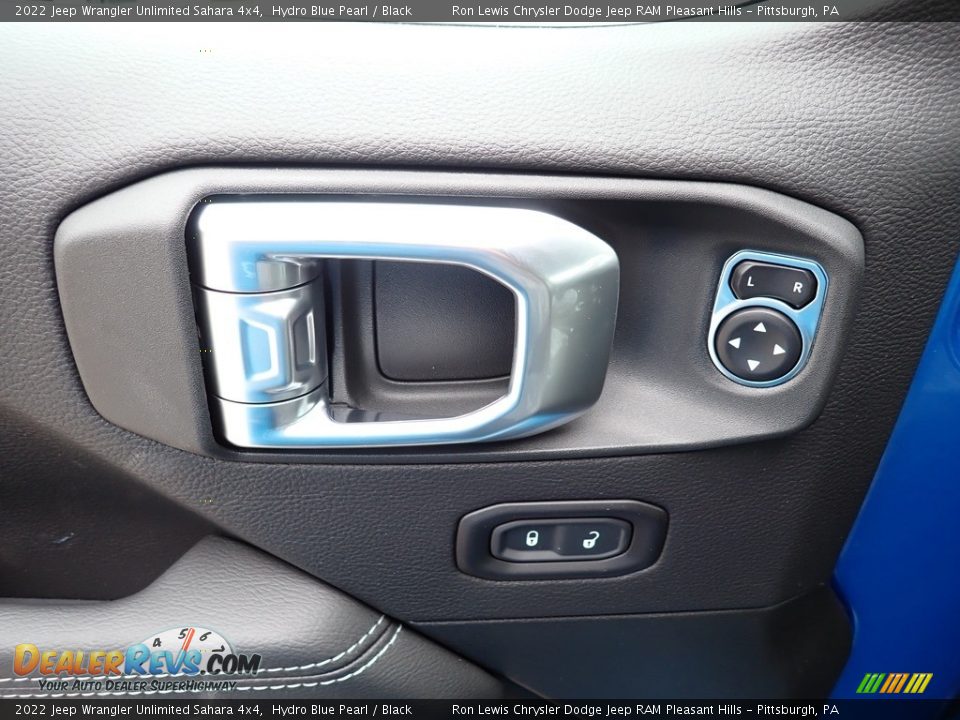 2022 Jeep Wrangler Unlimited Sahara 4x4 Hydro Blue Pearl / Black Photo #14