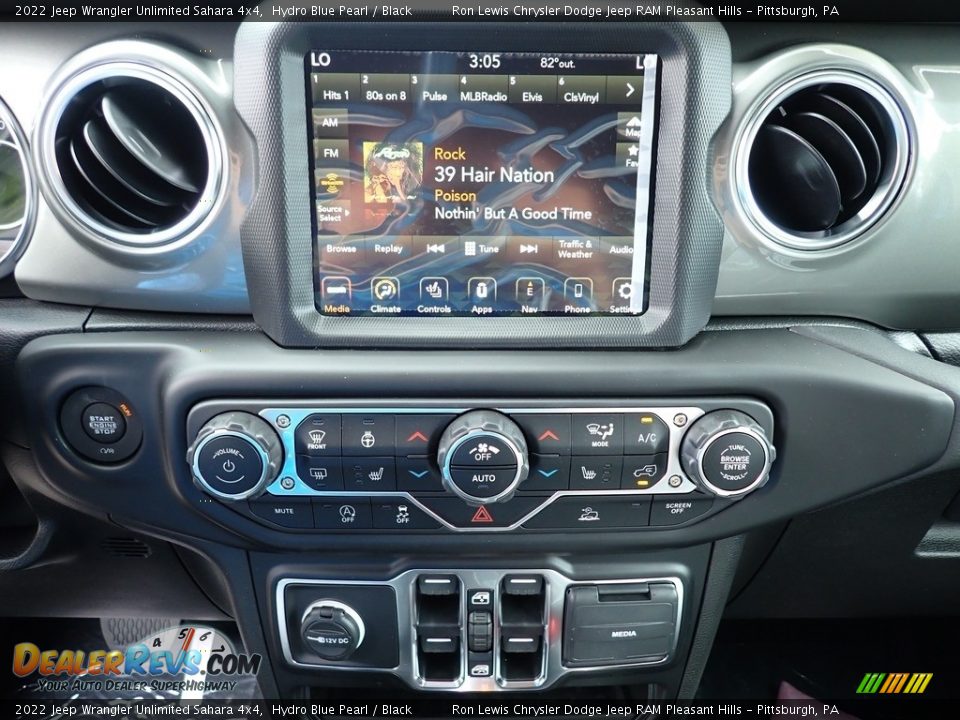 2022 Jeep Wrangler Unlimited Sahara 4x4 Hydro Blue Pearl / Black Photo #20