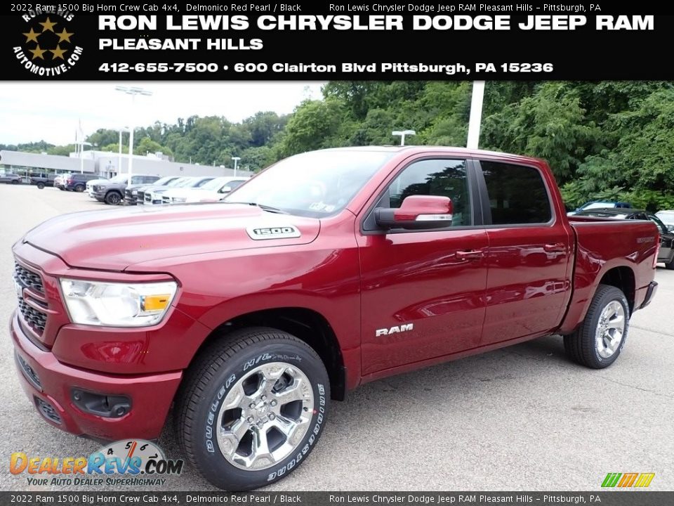 2022 Ram 1500 Big Horn Crew Cab 4x4 Delmonico Red Pearl / Black Photo #1