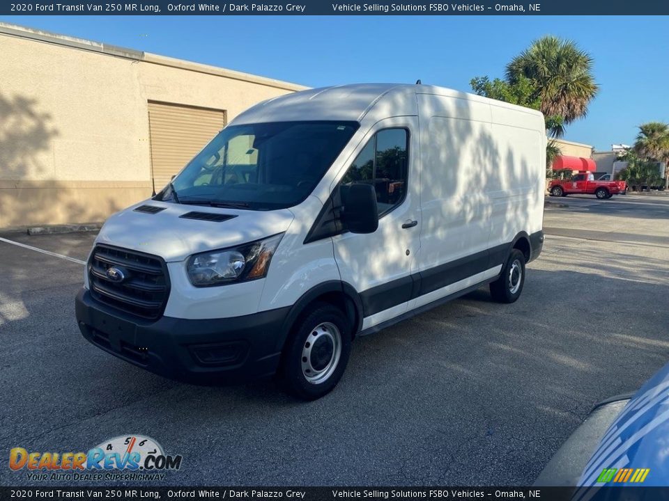 2020 Ford Transit Van 250 MR Long Oxford White / Dark Palazzo Grey Photo #1