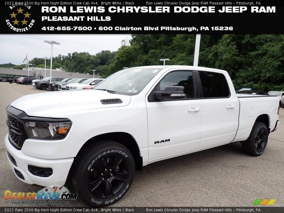 2022 Ram 1500 Big Horn Night Edition Crew Cab 4x4 Bright White / Black Photo #1