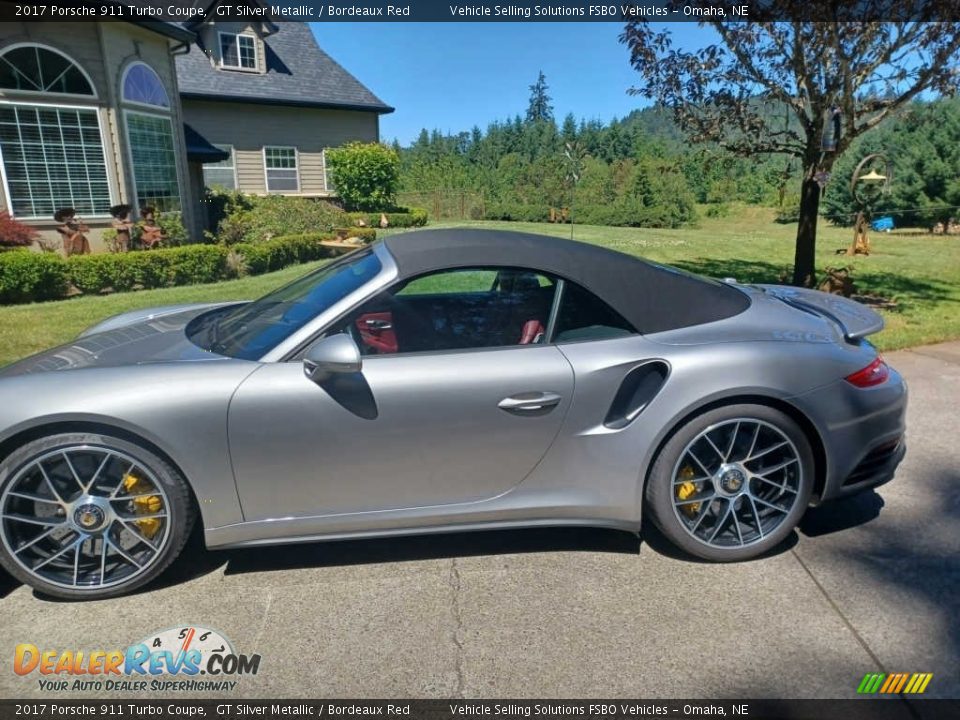 2017 Porsche 911 Turbo Coupe GT Silver Metallic / Bordeaux Red Photo #1