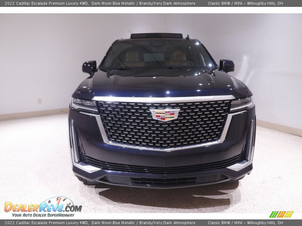 2022 Cadillac Escalade Premium Luxury 4WD Dark Moon Blue Metallic / Brandy/Very Dark Atmosphere Photo #2