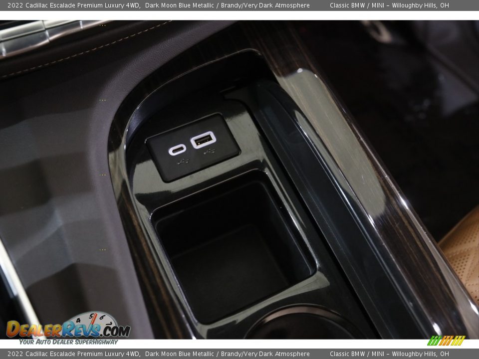2022 Cadillac Escalade Premium Luxury 4WD Dark Moon Blue Metallic / Brandy/Very Dark Atmosphere Photo #18