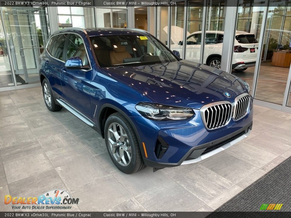 2022 BMW X3 xDrive30i Phytonic Blue / Cognac Photo #1