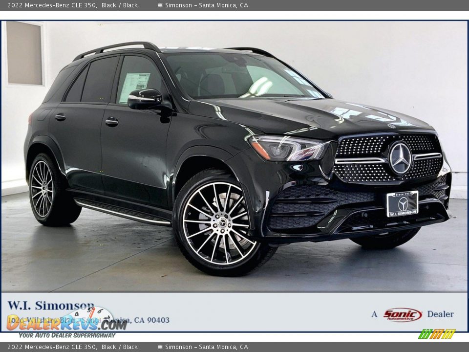 2022 Mercedes-Benz GLE 350 Black / Black Photo #1