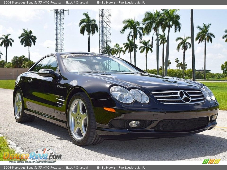 Black 2004 Mercedes-Benz SL 55 AMG Roadster Photo #2