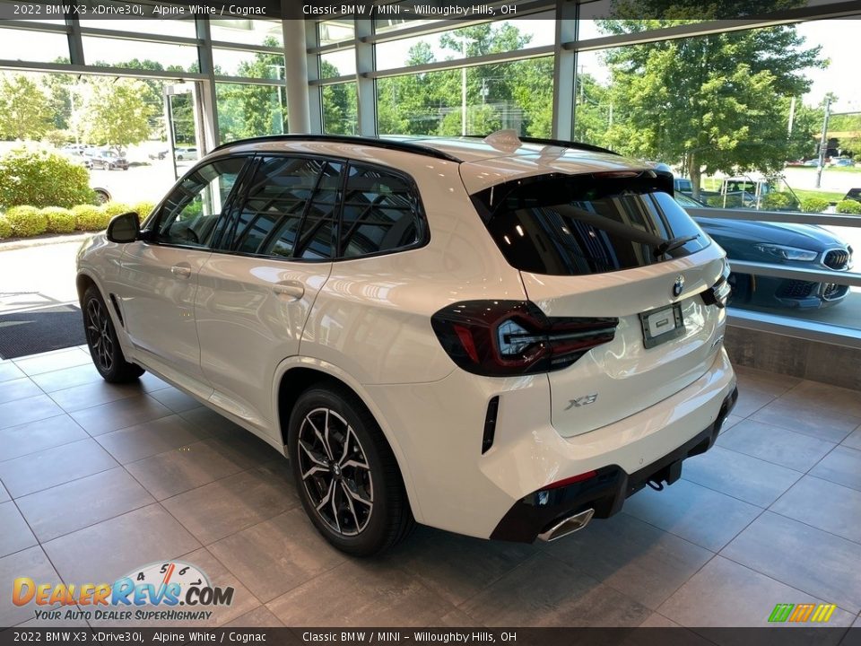 2022 BMW X3 xDrive30i Alpine White / Cognac Photo #2