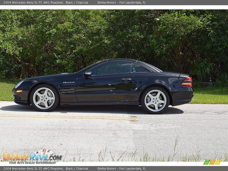 2004 Mercedes-Benz SL 55 AMG Roadster Black / Charcoal Photo #4