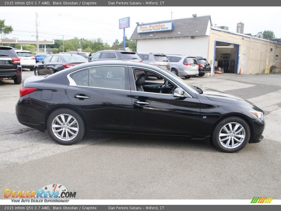 2015 Infiniti Q50 3.7 AWD Black Obsidian / Graphite Photo #4