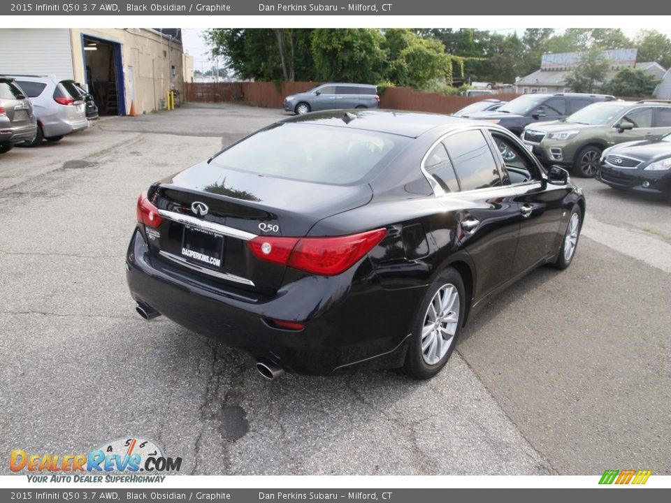 2015 Infiniti Q50 3.7 AWD Black Obsidian / Graphite Photo #5