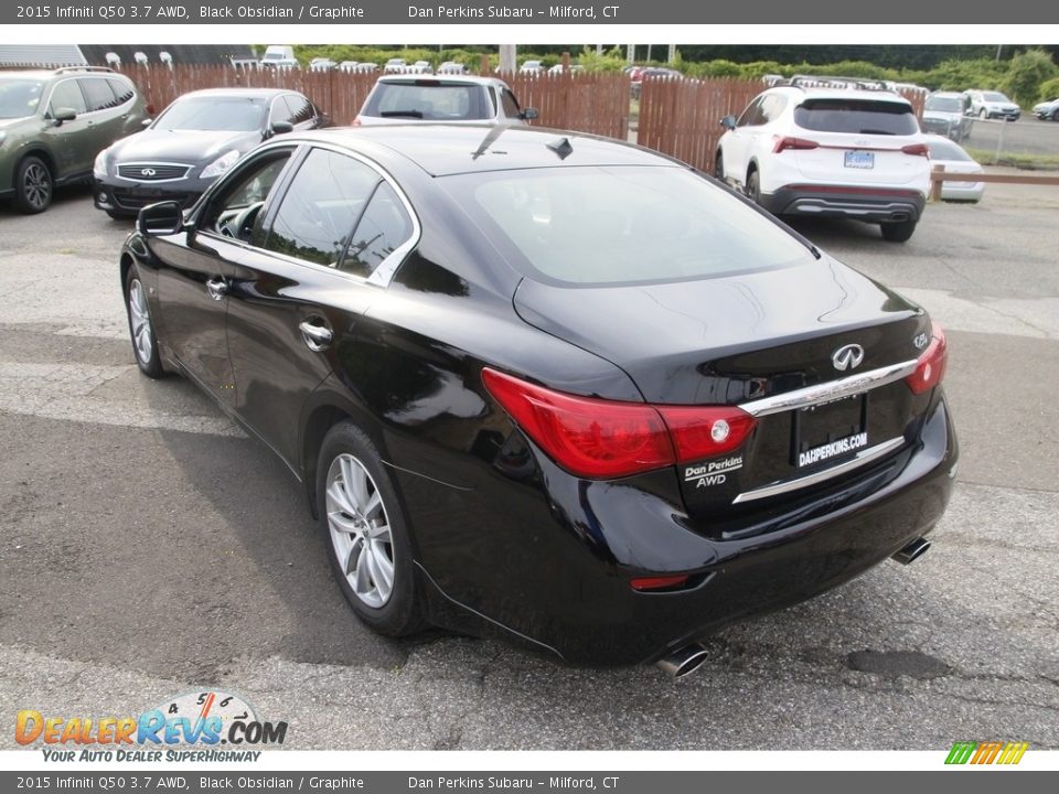 2015 Infiniti Q50 3.7 AWD Black Obsidian / Graphite Photo #7