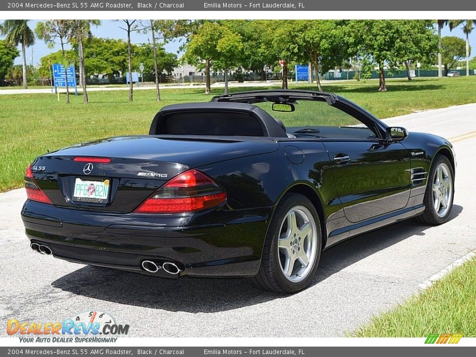 2004 Mercedes-Benz SL 55 AMG Roadster Black / Charcoal Photo #8