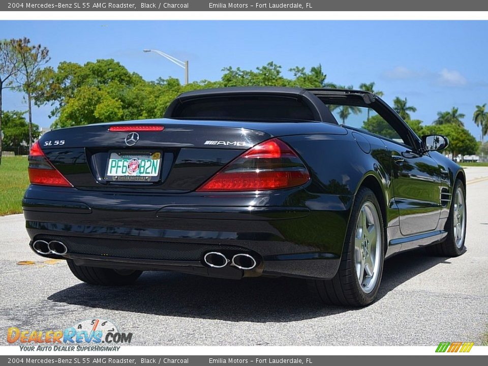 2004 Mercedes-Benz SL 55 AMG Roadster Black / Charcoal Photo #9