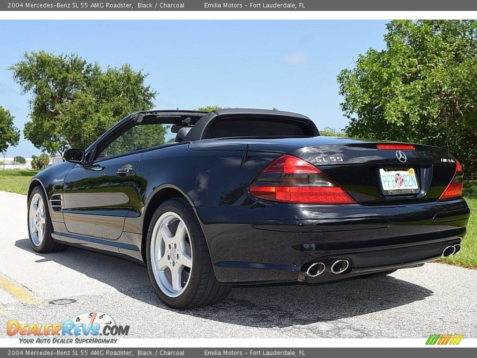 2004 Mercedes-Benz SL 55 AMG Roadster Black / Charcoal Photo #13