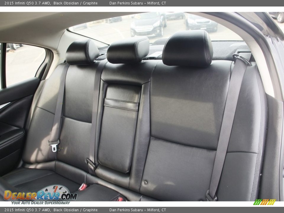 2015 Infiniti Q50 3.7 AWD Black Obsidian / Graphite Photo #13